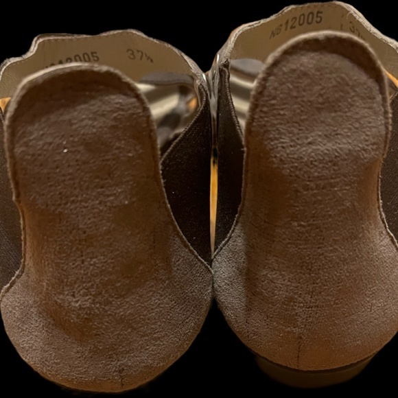 AGL Gladiator Sandals Slip On Metallic Bronze Stretchy Strap Comfy‎ Shoes 37.5 - Picture 7 of 9